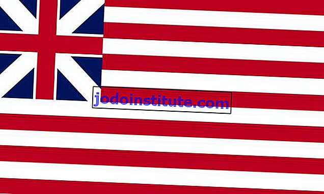 Bendera Grand Union, 1 Januari 1776 (Bendera Kesatuan British dan 13 jalur)