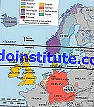 ヨーロッパにおけるゲルマン語の分布。