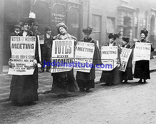 女性参政権：ロンドンのデモ隊