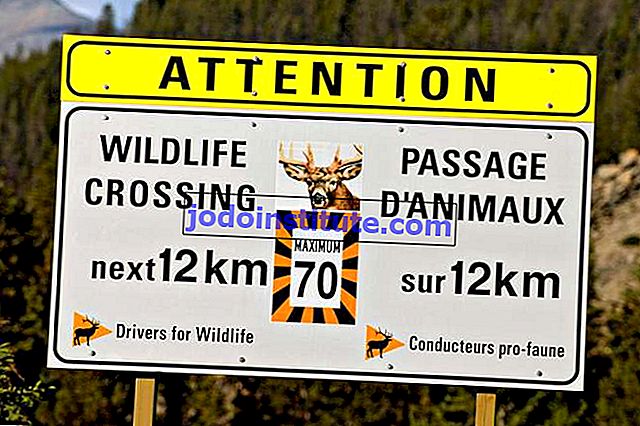 пътен знак на английски и френски, Канада